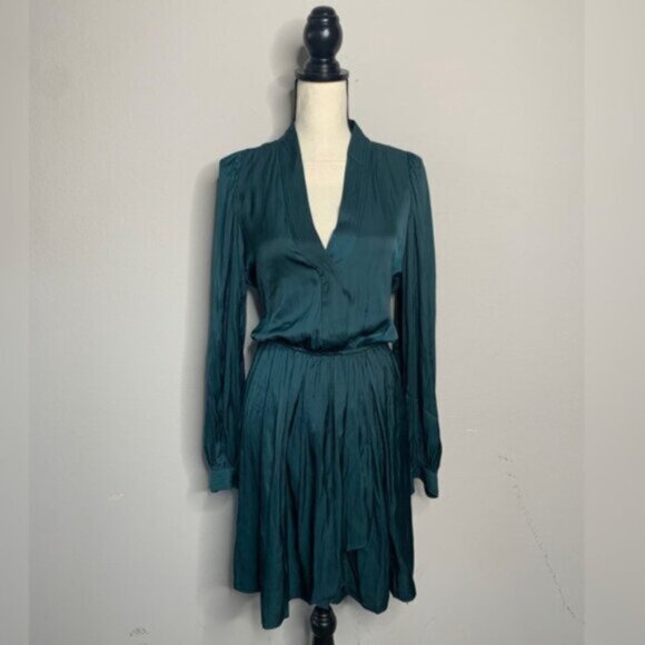 NWT Zadig & Voltaire Remember Satin Mini Long Sleeve Dress - Picture 4 of 16